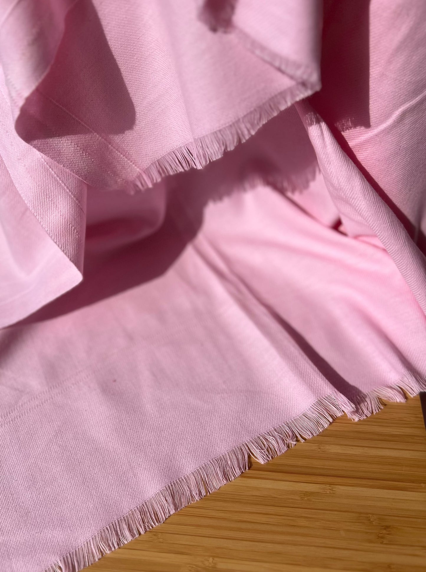 Pink Cotton Throw Blanket