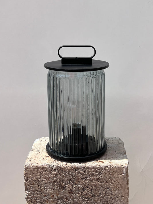 Fluted Glass Lantern Lamp