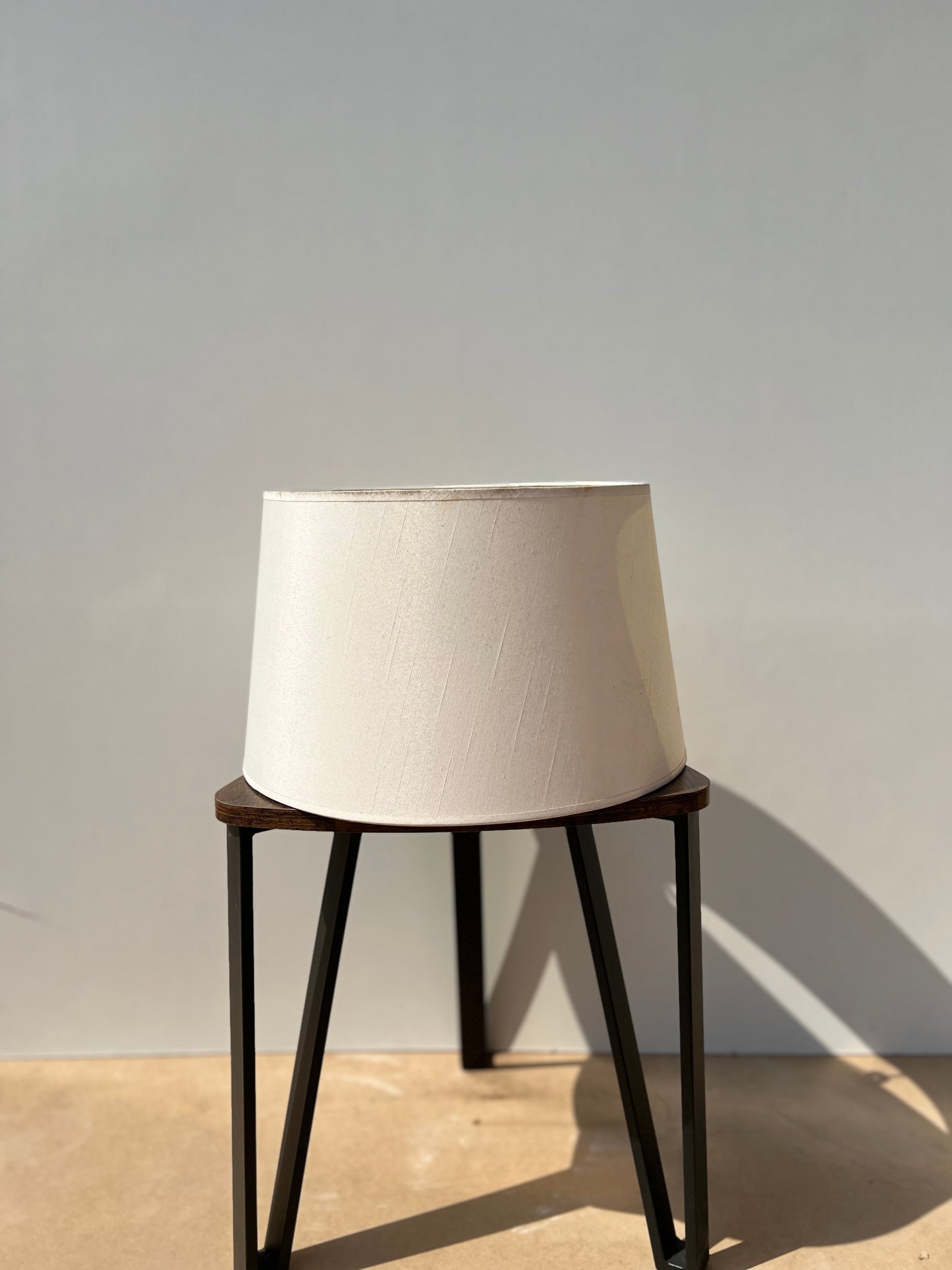 Linen White Drum Lamp Shade