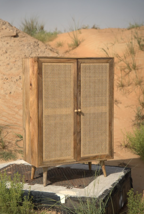 Rattan 2 Door Cabinet