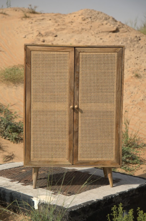 Rattan 2 Door Cabinet